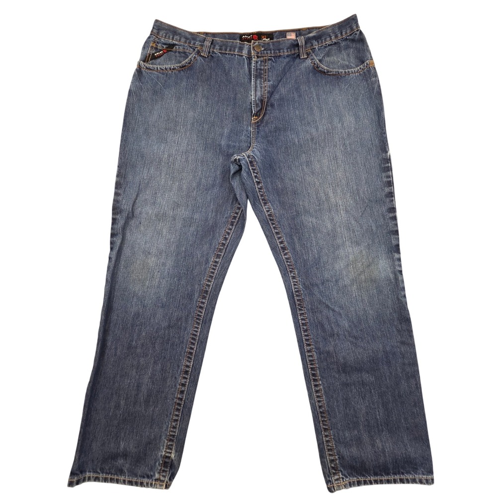 Ariat M3 Loose FR Work Pant Mens 44x34 Blue Denim Flame Resistant CAT 2‎